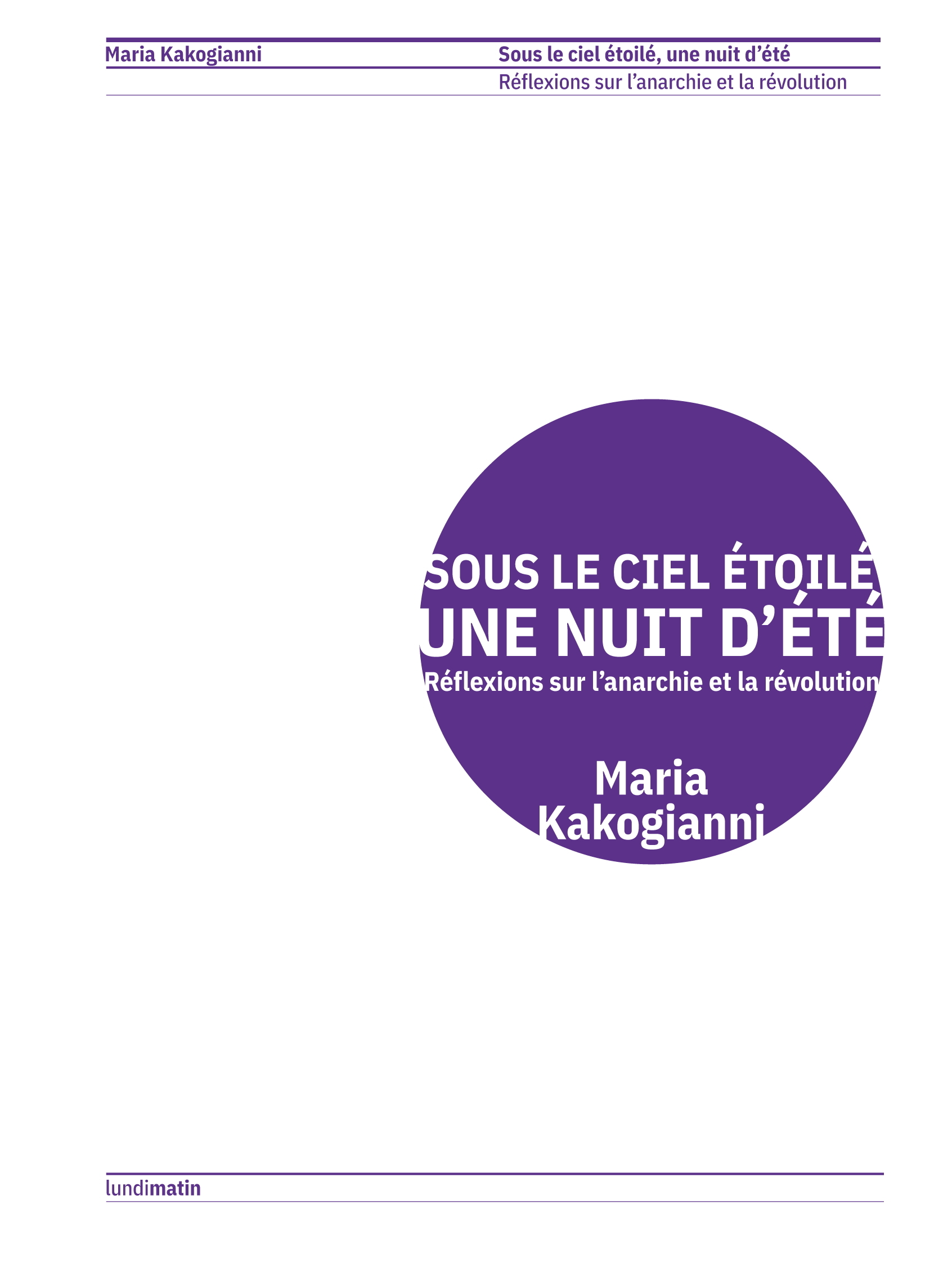 Sous le ciel étoilé, une nuit d'été - Maria Kakogianni - LUNDIMATIN