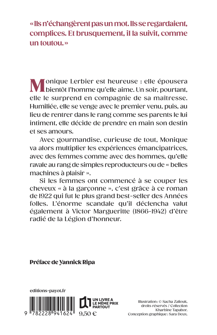 La garçonne - Victor Margueritte, Yannick Ripa - PAYOT