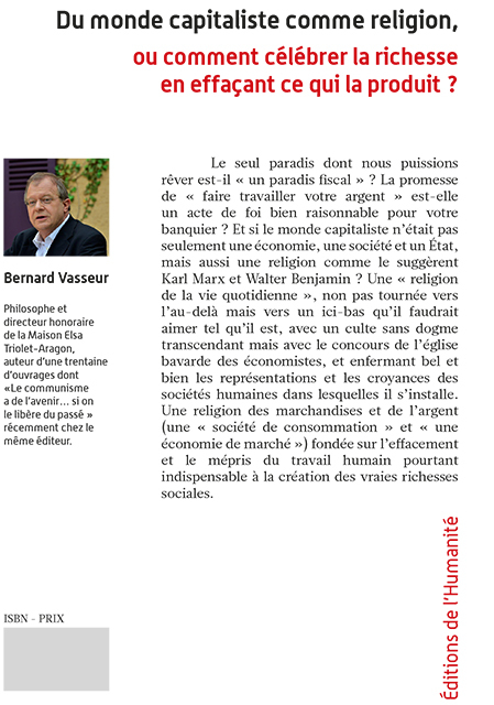 Du monde capitaliste comme religion -  VASSEUR BERNARD - HUMANITE