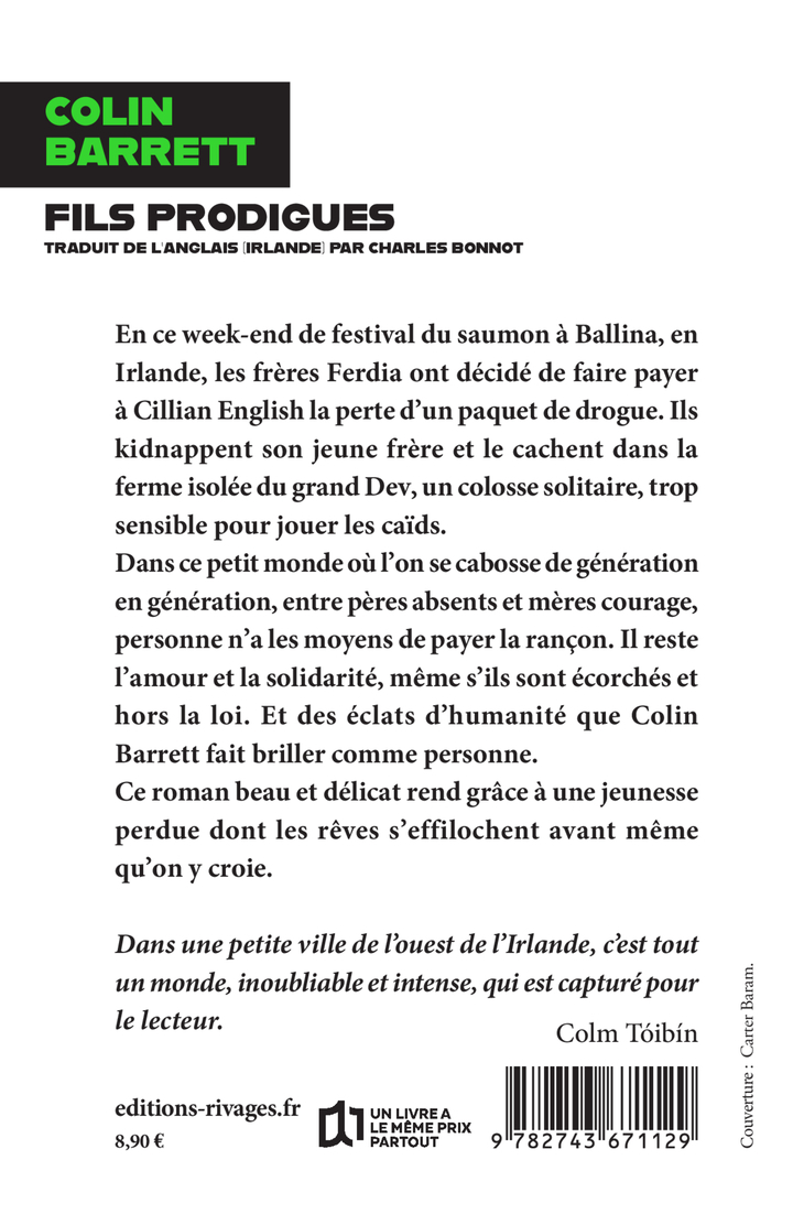 Fils prodigues - Colin Barrett - RIVAGES