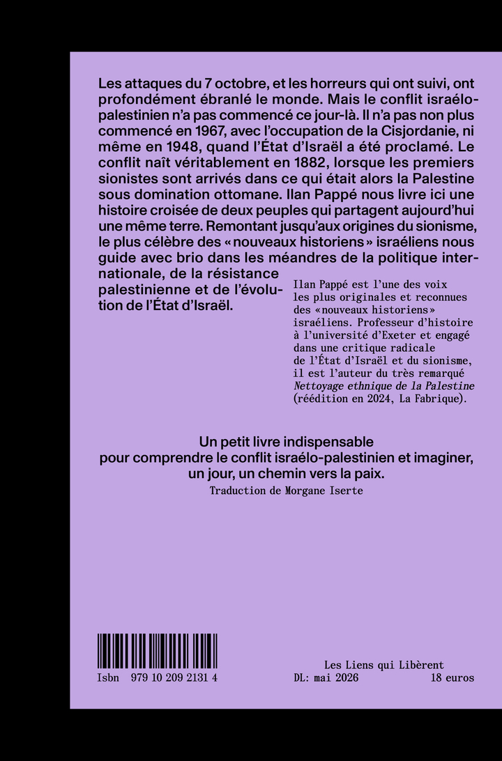 Brève histoire du conflit Israelo-Palestinien - Ilian PAPPE, Ilan Pappé - LIENS LIBERENT
